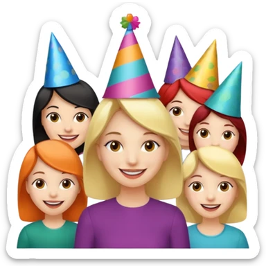 make a beautiful women who has lots of Freund's and very talkative sticker