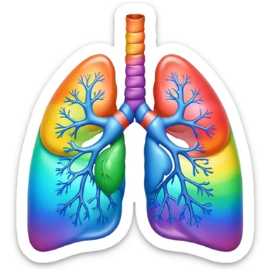 rainbow lungs sticker