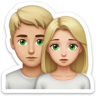 blonde girl with green eyes distracting her brown hair boyfriend sticker
