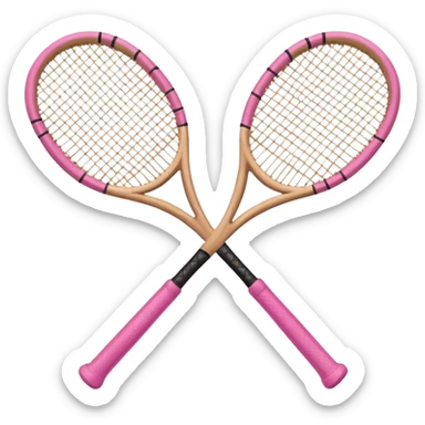 Pink tennis bat sticker