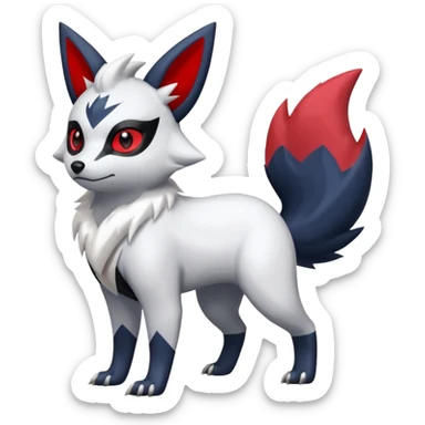 Poochyena-Zorua-Zangoose-Absol-Umbreon-fusion (full body) sticker