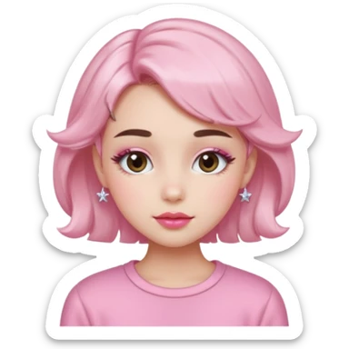  Soft Girl
Origin: TikTok/Western

Key Features: Pastel blush, gloss or tinted balm, fluffy brows, shimmery lids, small hair clips or pigtails.

Vibe: Playful, sweet, pastel-saturated cuteness — very Y2K meets kawaii.

Signature Trick: Emphasizes youthful, doll-like features with lots of pink. sticker