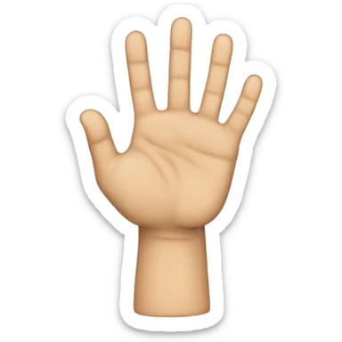 create a hand with all the fingers closed except the index and middle finger sticker
