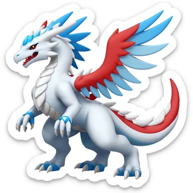 Inteleon-Amaura-Salamence-Reshiram-Zekrom-Pokémon-fusion (full body) sticker