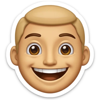 Twitch emoji showing a cheerful face with a big smile, representing happiness and positivity sticker