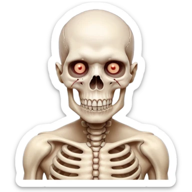 laboratory mutant portrait, head and shoulders only, exposed rib bones, damaged skin, horror experiment look, dramatic lighting, 3D cartoon, mobile game icon style, clean background, no text, no watermark

 sticker