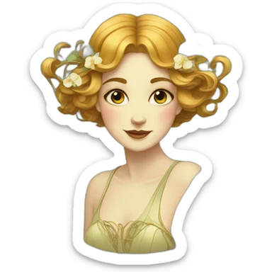 art nouveau sticker