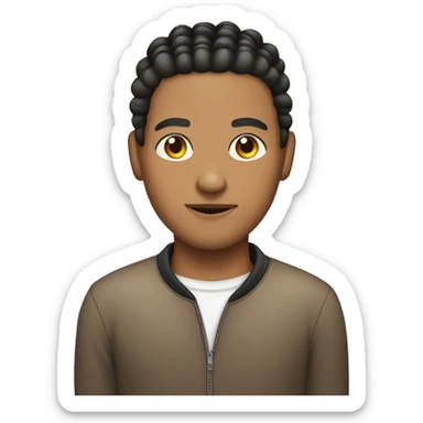 Lightskin man with cornrows sticker