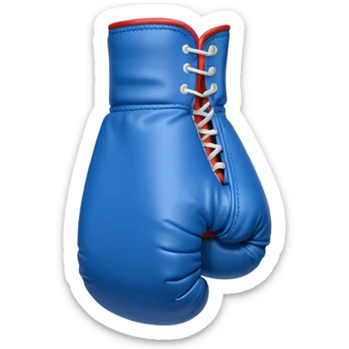 singular blue boxing glove with the back facing frontwards and pointed up sticker
