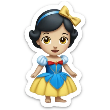 Infant Princess Snow White Blue Eyes sticker