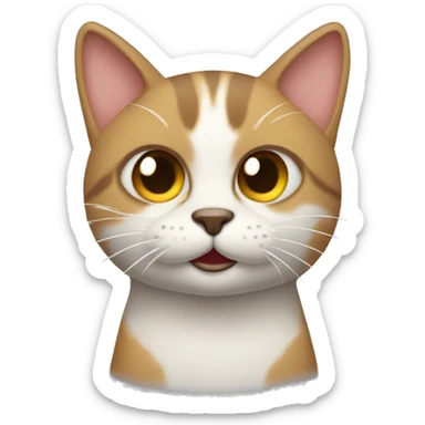gato con cara asustada sticker