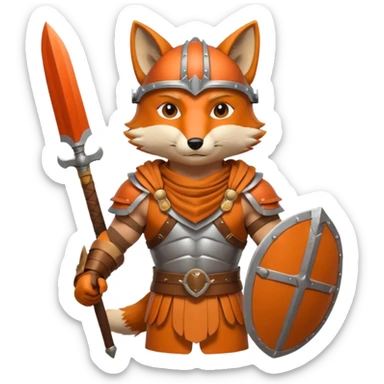 a fox Roman Gladiator sticker