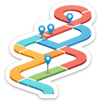 simple Roadmap (product management) for professional presentation sticker