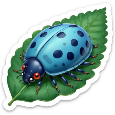 blue lady bug on leaf
























































 sticker