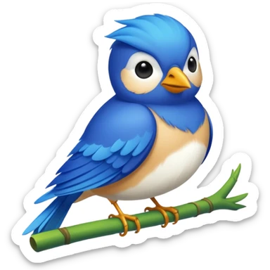 blue bird from Brazil, rio sticker