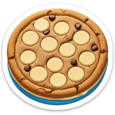 White chocolate chip chips ahoy cookie no face sticker