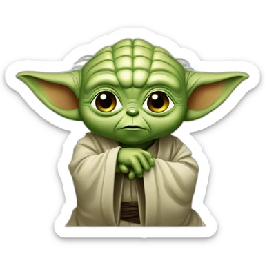 Yoda qui mets un coup de poing a zidane sticker