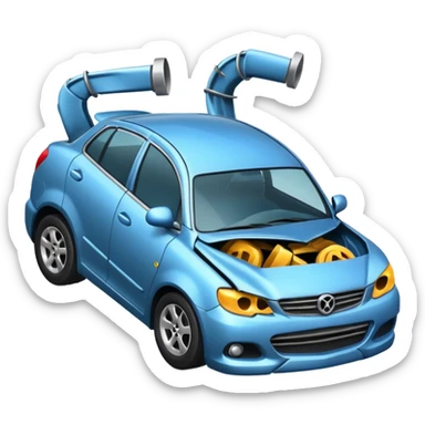 Car crashing  sticker