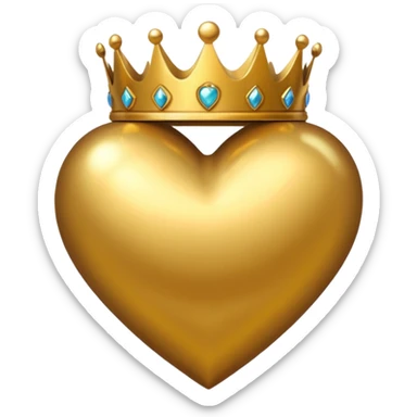 Corazon con una corona sticker