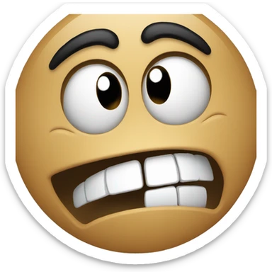 A face scratching ors fa e because it is stressed sticker