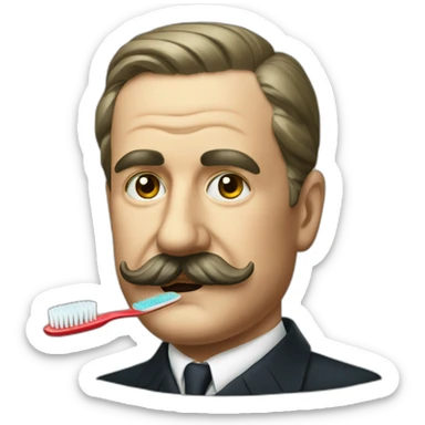 german head of state in 1940 wearing a toothbrush mustache sticker