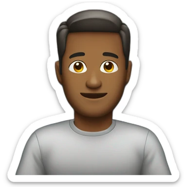 man sitting in a train-seat sticker