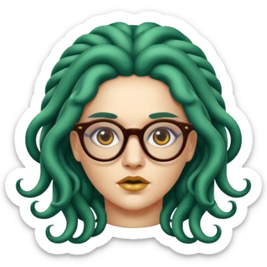 Medusa Versace with glasses  sticker