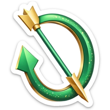 immediate upgrade icon with arrow and sparkles sticker
