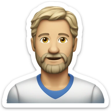 middle aged swedish man with  beard stubble  sticker