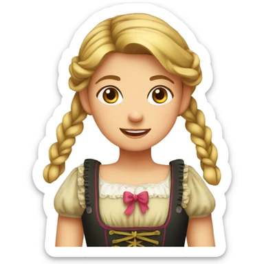 girl in Dirndl sticker