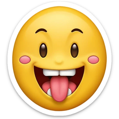 emoji sticking out tongue like mocking sticker