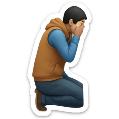 Person sniffing snow on table sticker