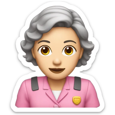 conductrice de voiture habillée en rose sticker