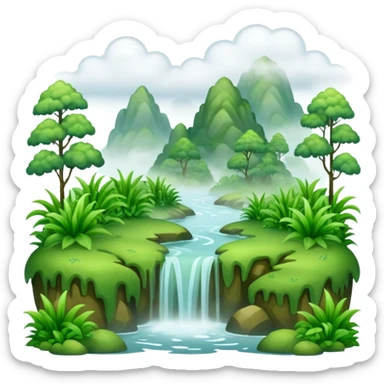 humid weather landskape imag humid more humid add draps falling sticker