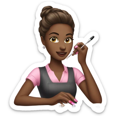 Girl manicure master sticker