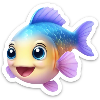 cute kawaii baby fish sticker