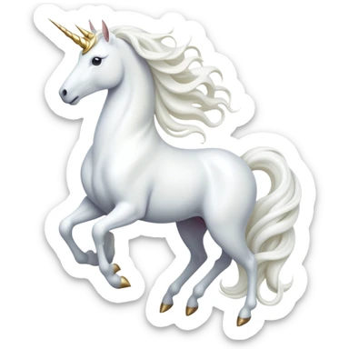 cinematic-beautiful-white-unicorn-emoji,-poised-and-regal,-with-a-slender,-ethereal-form-draped-in-a-pristine-white-color,-a-flowing-mane-and-tail,-and-a-white,-spiraled-horn-that-radiates-pure-light,-simplified-yet-sharp-and-majestic,  sticker