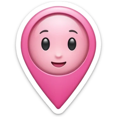 create a cute pink location pin { example 📍} sticker