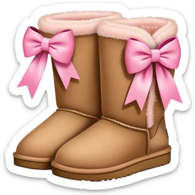 Uggs with pink bows sticker