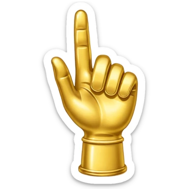 Eine goldene Hand, die den Daumen nach oben streckt sticker