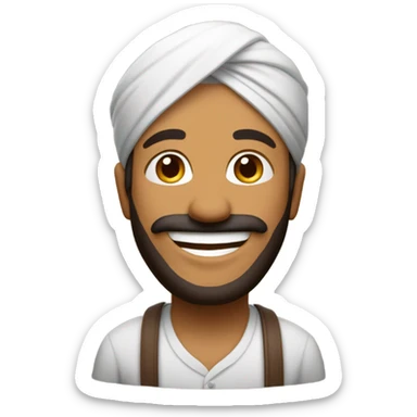 punjabi smile face sticker
