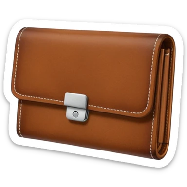 classic foldable leather wallet.
 sticker