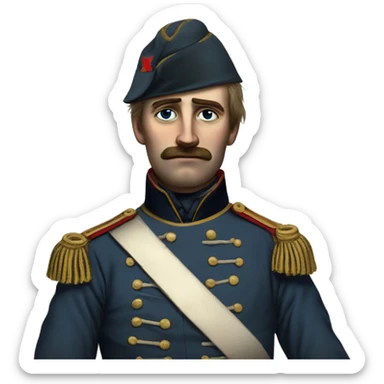 wounded French soldier in the Crimean War sticker