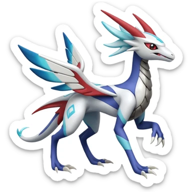Meloetta-Sergal-Latias-Palkia-Dialga-hybrid-fusion-Fakémon-creature, full body sticker