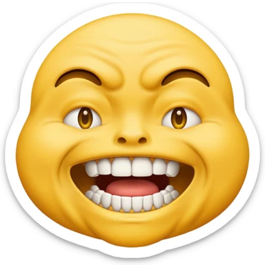 realistic grinding teeth emoji sticker