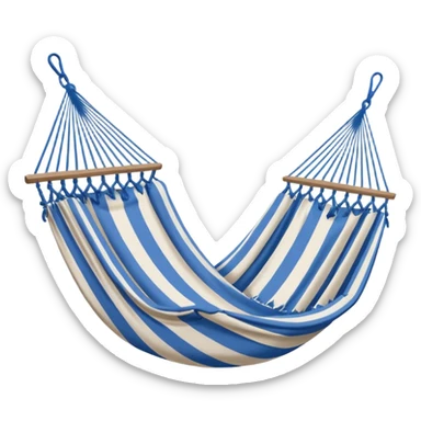 a hammock with a hole in the bottom sticker