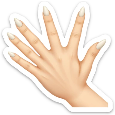 a hand but the middle finger and ring finger is twisted sticker