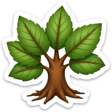 Trevo de quatro folhas com boi no meio sticker