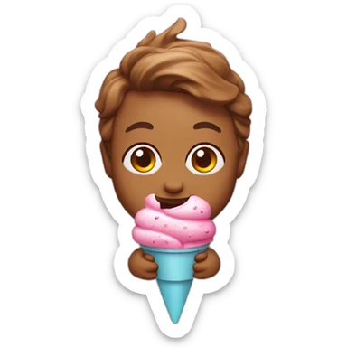 eat icecream sticker