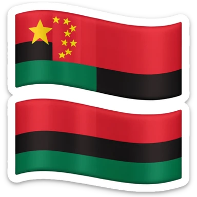 Pan African-African American Flag (Red-Black and Green horizontal stripes) - no stars or other symbols sticker